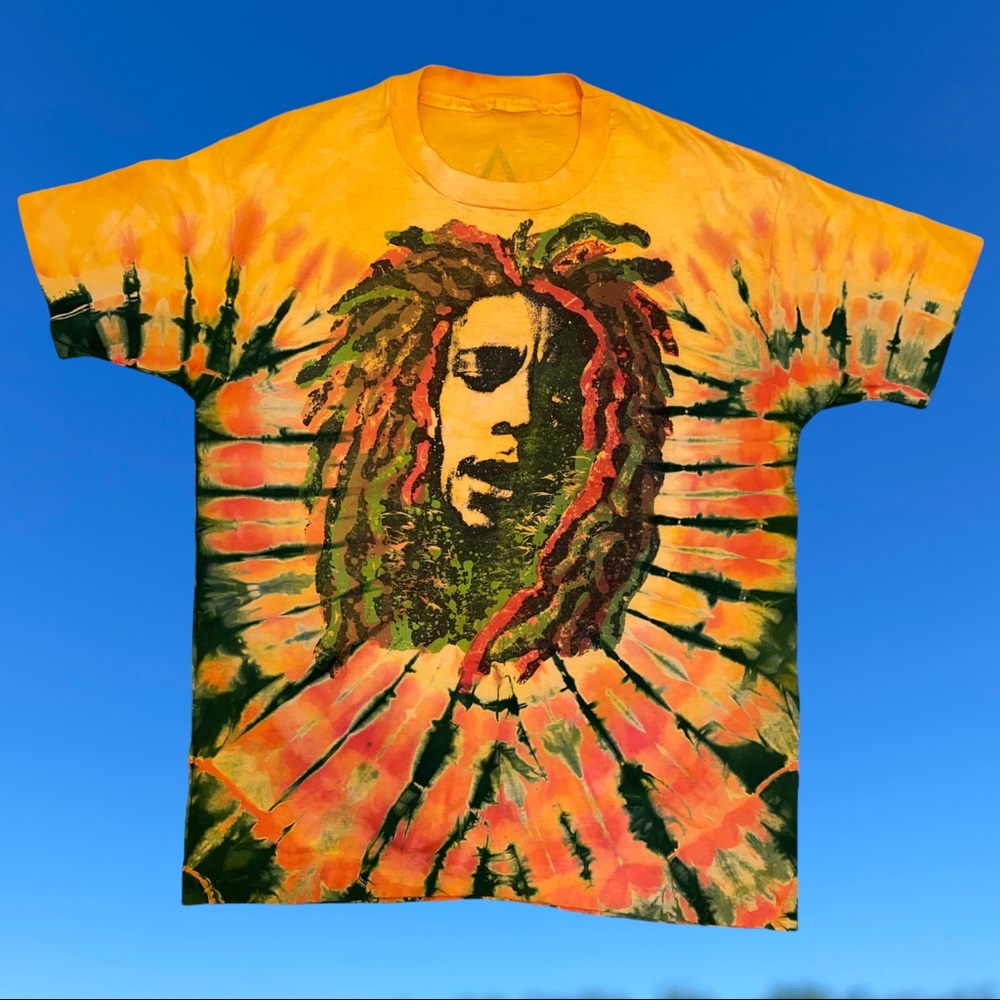 Vintage Bob Marley Tie Dye Single Stitch Tee Shirt
